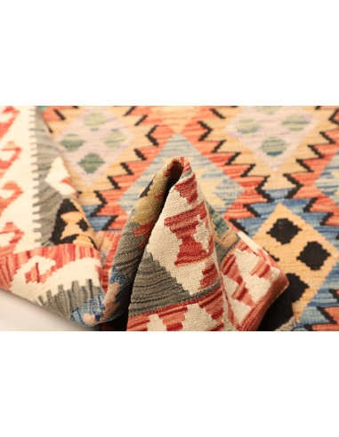 Kilim 202x286 Cm Kilim Afghanistan, Hand-carded Wool (cotton