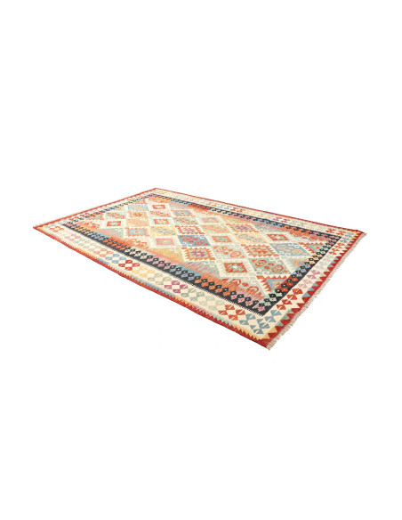 Kilim 202x306 Cm Afghan Kilim, Hand-carded Wool (cotton