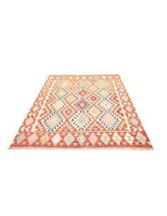 Kilim 156x198 Cm Kilim, Afghanistan, Hand-carded Wool (warp: 2