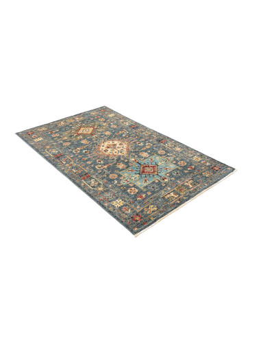 Rug Tribal Pakistan 102x157 Petrol Blue Ochre