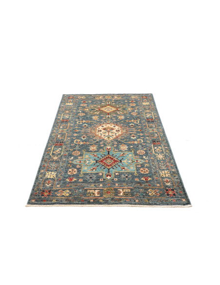 Rug Tribal Pakistan 102x157 Petrol Blue Ochre