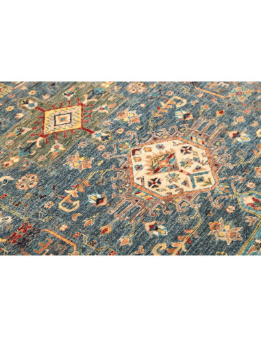 Rug Tribal Pakistan 102x157 Petrol Blue Ochre