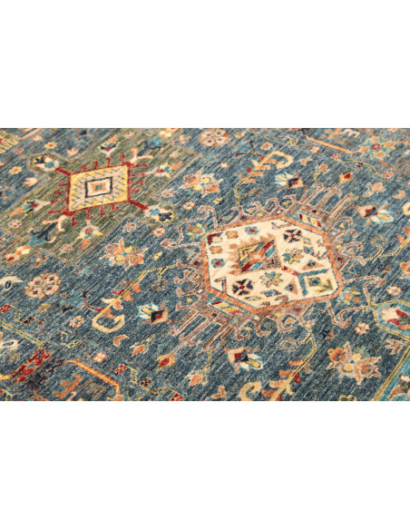 Rug Tribal Pakistan 102x157 Petrol Blue Ochre