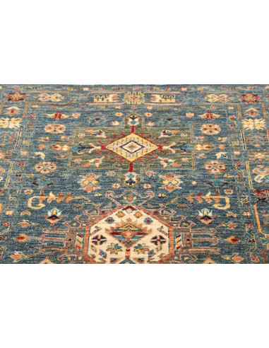 Rug Tribal Pakistan 102x157 Petrol Blue Ochre