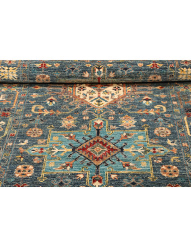 Rug Tribal Pakistan 102x157 Petrol Blue Ochre
