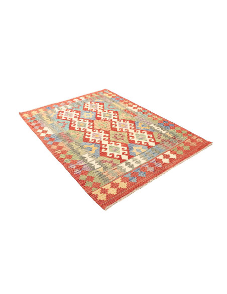 Kilim 129x171 Cm Afghan Kilim, Hand-carded Wool