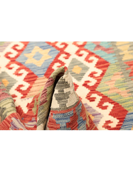 Kilim 129x171 Cm Afghan Kilim, Hand-carded Wool