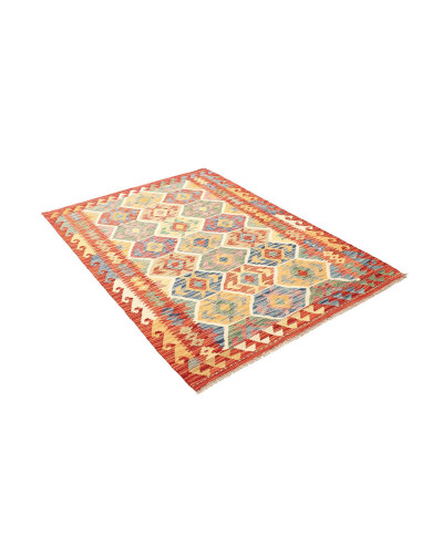 Kilim 128x176 Cm Kilim, Afghanistan, Lana Cardata A Mano