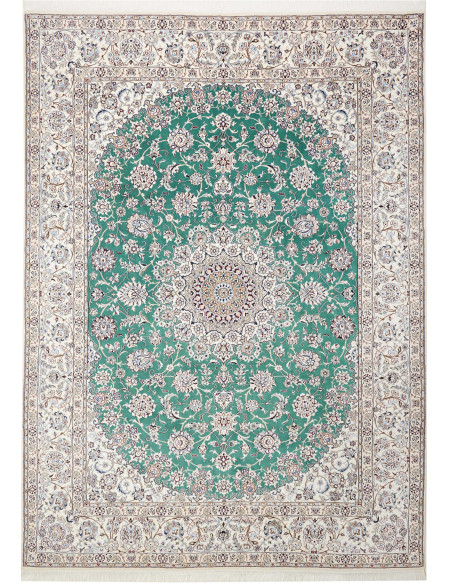 Nain 9la 252x350 Cm Nain 9la, Persia, Hand-carded Wool And