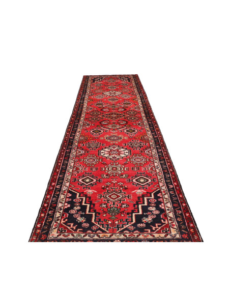 Hamadan 103x425 Cm Hamadan Persia Lana Cardata A Mano Cotone