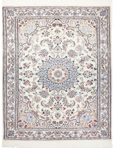 Tappeto Nain 9La Persia bianco azzurro 102x124