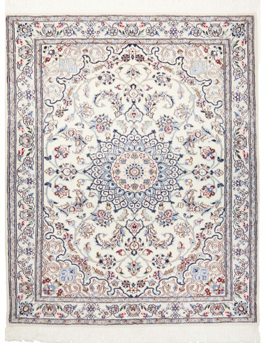 Tappeto Nain 9La Persia bianco azzurro 102x124