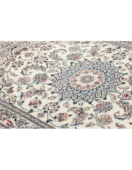 Tappeto Nain 9La Persia bianco azzurro 102x124