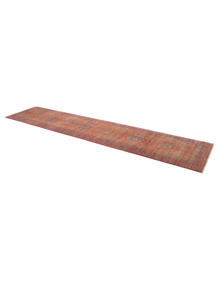 Rug Mamlouk Pakistan 82x391 Terracotta Red Blue
