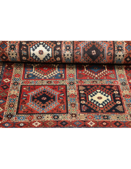 Tappeto Yalameh Persia marrone grigio 78x132