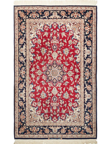 Rug Isfahan Persia beige grey 108x174