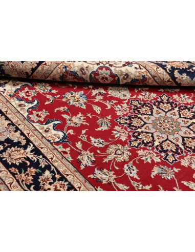 Rug Isfahan Persia beige grey 108x174