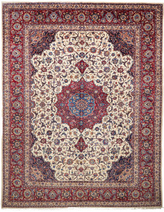 Tappeto Mashad Persia beige azzurro 300x385