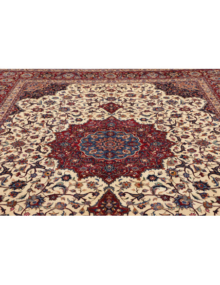 Rug Mashad Persia beige sky blue 300x385