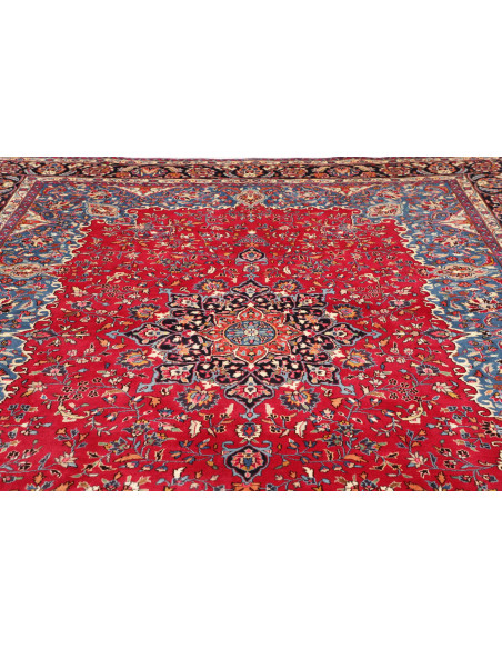 Rug Mashad Persia sky blue white 298x384