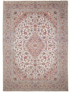 Tappeto Kashan Persia beige bianco 302x418