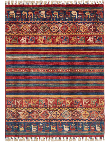 Rug Samarkand Pakistan brown grey 125x170