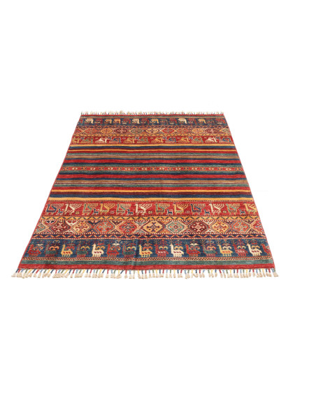 Rug Samarkand Pakistan brown grey 125x170
