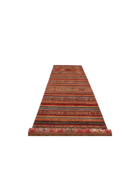 Rug Samarkand Pakistan 95x469 Terracotta Red Te