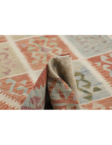 Kilim 404x496 Cm Kilim Afghanistan, Hand-carded Wool (cotton