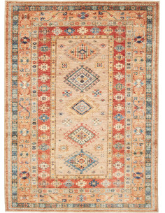 Tappeto Kazak Fine Pakistan marrone rosso 151x210