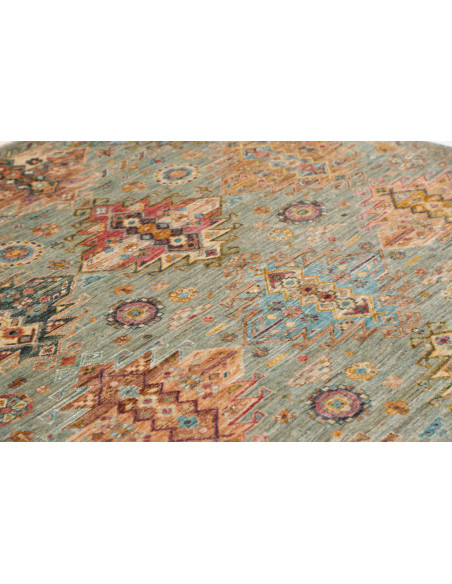 Tappeto Tribal Pakistan 147x203 Verde Acqua Ten