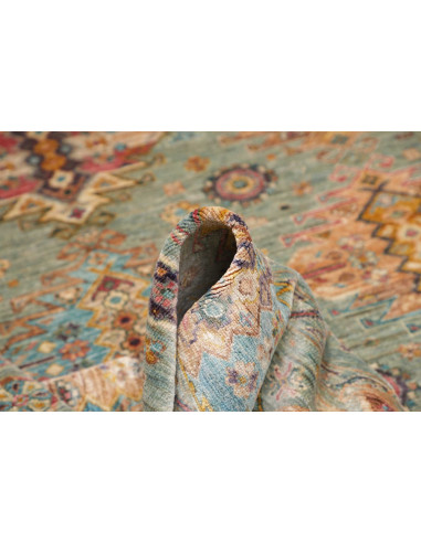 Tappeto Tribal Pakistan 147x203 Verde Acqua Ten