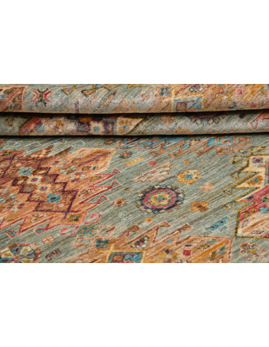 Tappeto Tribal Pakistan 147x203 Verde Acqua Ten