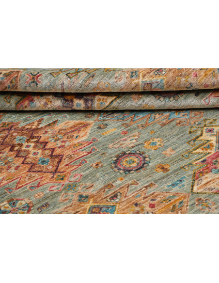 Tappeto Tribal Pakistan 147x203 Verde Acqua Ten