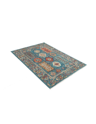 Tribal 122x166 Cm Tribal Pakistan Lana Cardata A Mano Cotone