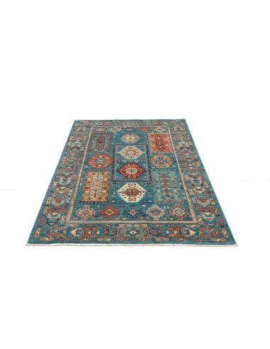Tribal 122x166 Cm Tribal Pakistan Lana Cardata A Mano Cotone