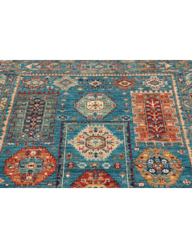 Tribal 122x166 Cm Tribal Pakistan Lana Cardata A Mano Cotone