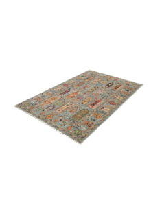 Tappeto Tribal Pakistan 123x187 Azzurro Petroli 2