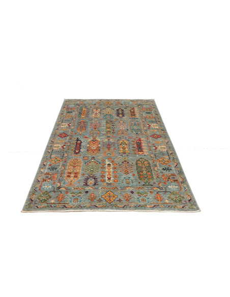 Tappeto Tribal Pakistan 123x187 Azzurro Petroli