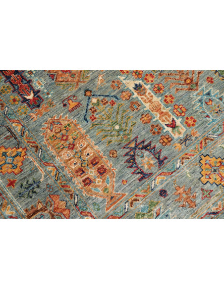 Tappeto Tribal Pakistan 123x187 Azzurro Petroli