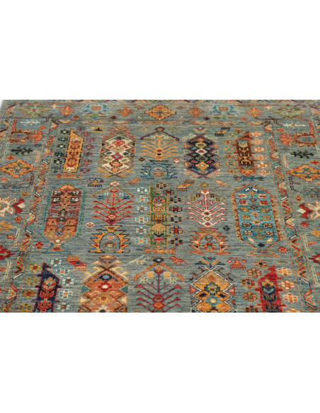 Tappeto Tribal Pakistan 123x187 Azzurro Petroli