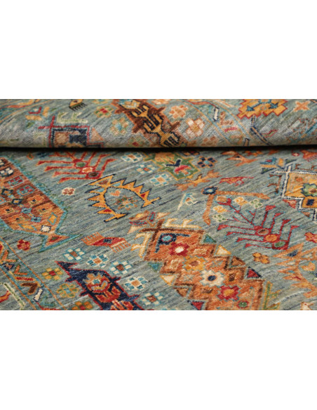 Tappeto Tribal Pakistan 123x187 Azzurro Petroli