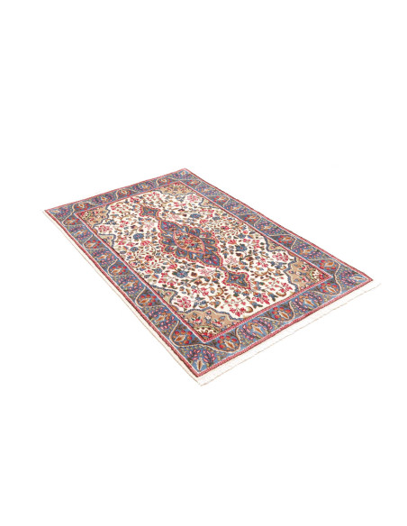 Tappeto Kerman Persia beige azzurro 92x140