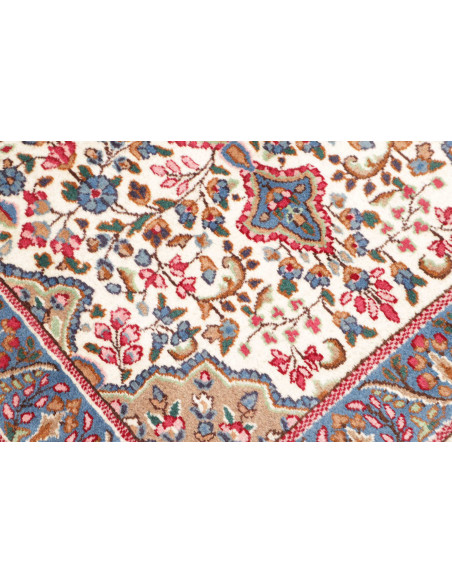 Tappeto Kerman Persia beige azzurro 92x140