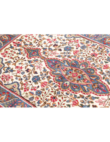 Tappeto Kerman Persia beige azzurro 92x140