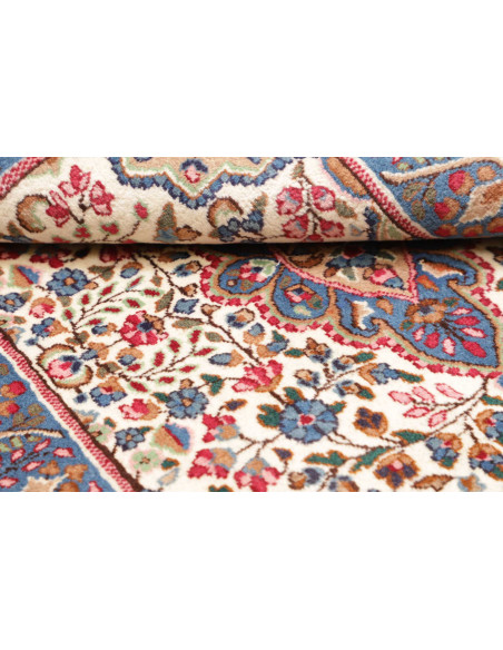 Tappeto Kerman Persia beige azzurro 92x140