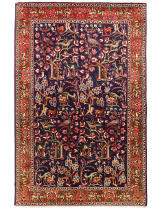 Tappeto Tabriz 40 Raj Persia grigio marrone 98x153