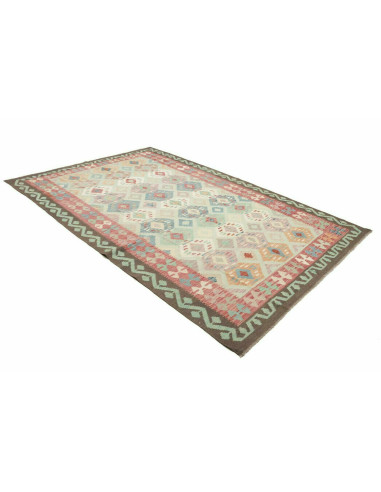 Tappeto Kilim Afghanistan beige azzurro 192x292