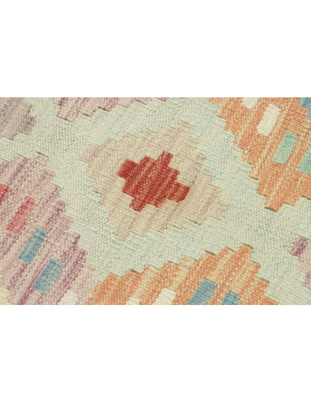 Tappeto Kilim Afghanistan beige azzurro 192x292