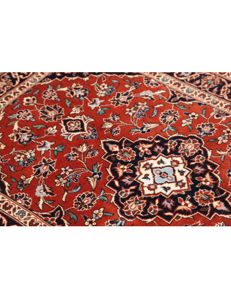 Rug Kashan Fine Persia brown yellow 100x148